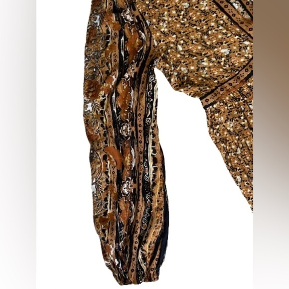 Free People Maxi Dress 'Happy Feelings' Boho Peasant Long Flowy. Size S - Picture 9 of 11